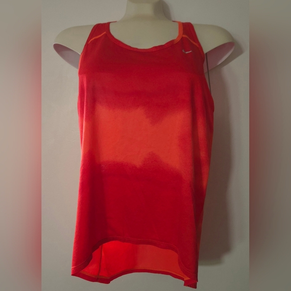 Nike Tops - Nike Dri-fit Bright Orange & Red Athletic Racerback Tank top Size Large